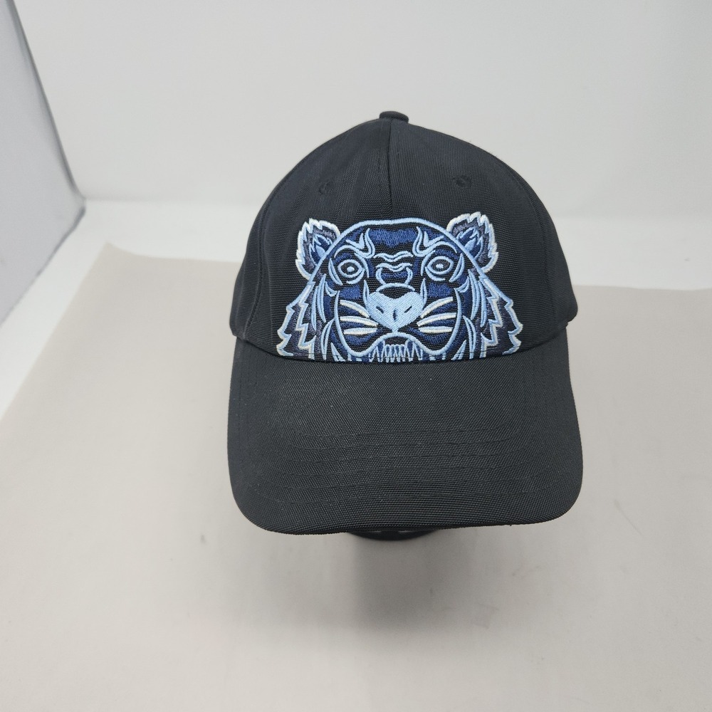 KENZO PARIS Embroidered Canvas Kampus Tiger Baseball Cap Hat Strapback Black